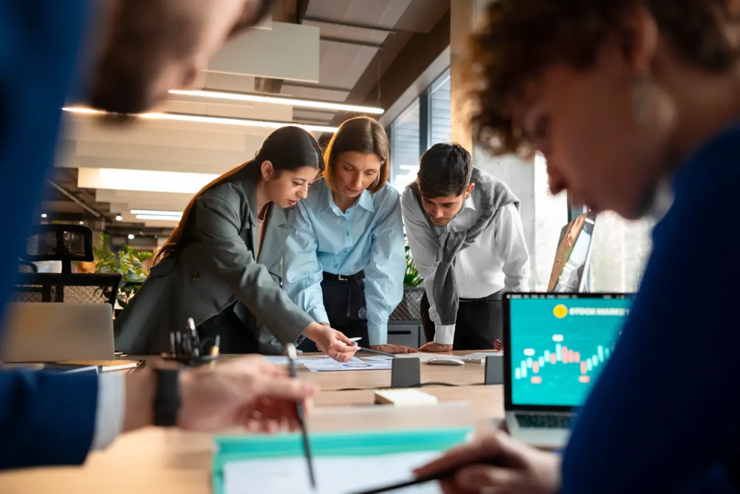 people working on marketing strategy