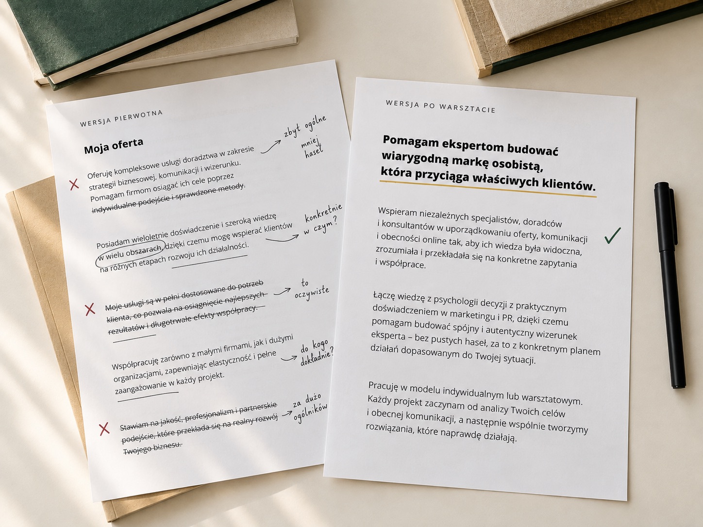 Opis usługi przed szkoleniem i po szkoleniu